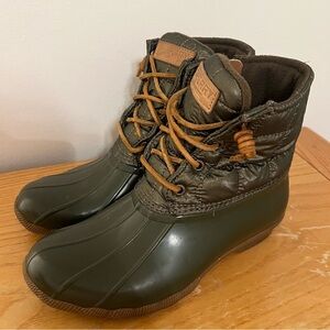 {Sperry} Saltwater Shiny Quilted Rain Boots